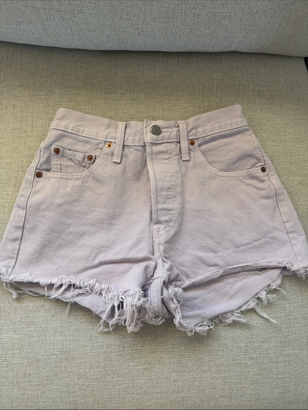Levi’s 501 Jean Shorts- Light Lavender, Size 25, Like New!!